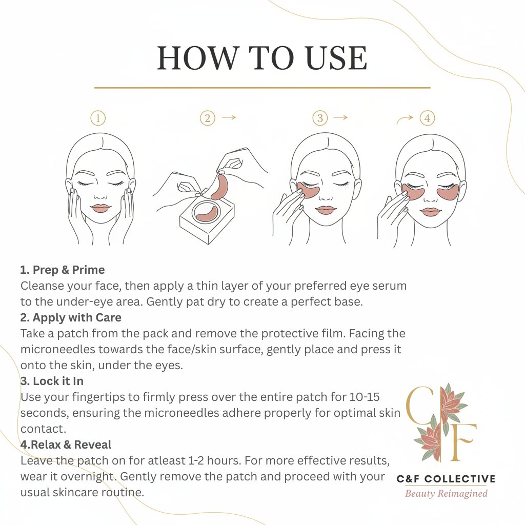 C&F Collective™ Clinical Glow Eye Patches (Dissolving Microneedle Eye Patches)