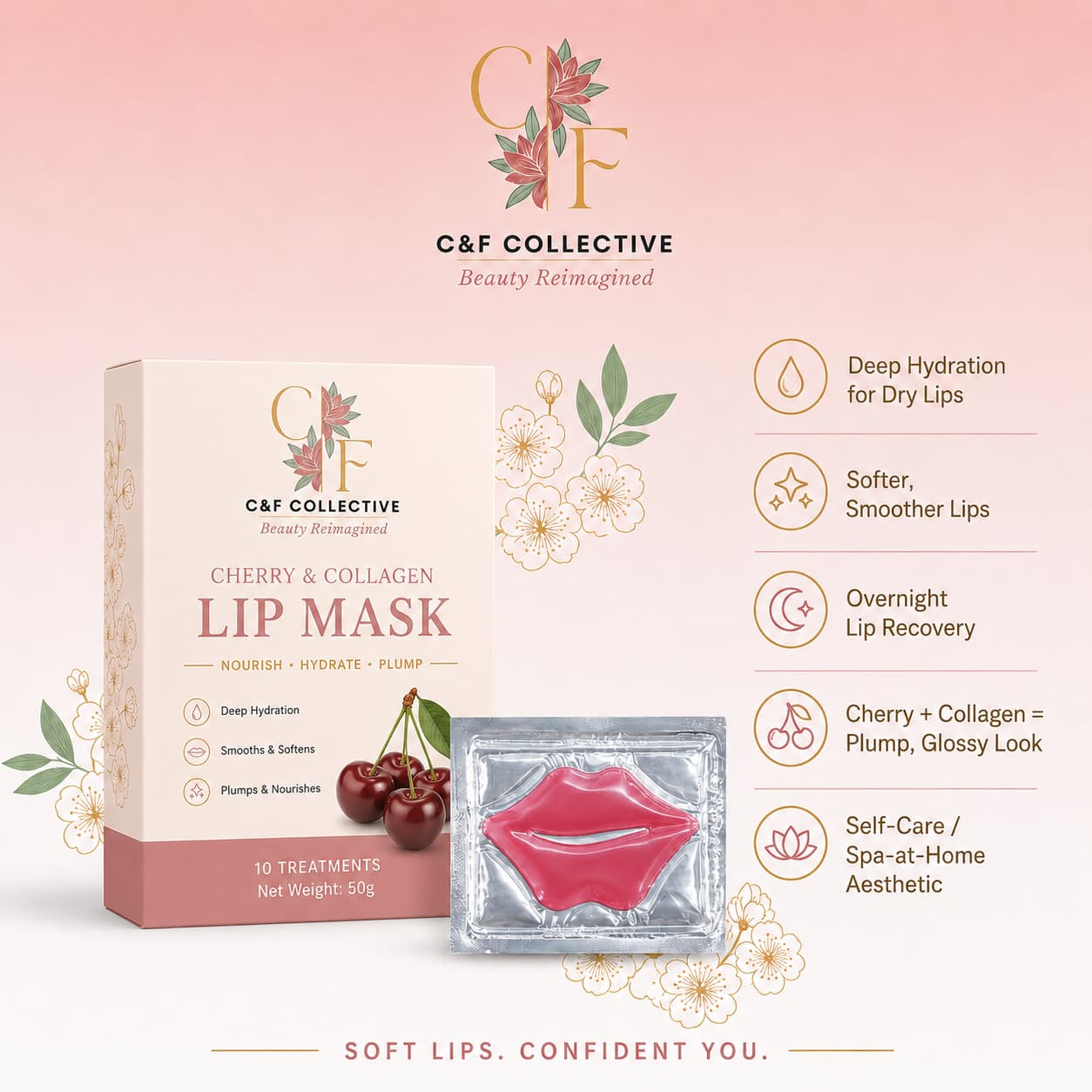 Nourishing Lip Rescue Mask – Deep Moisture for Soft, Healthy Lips | C&F Collective™