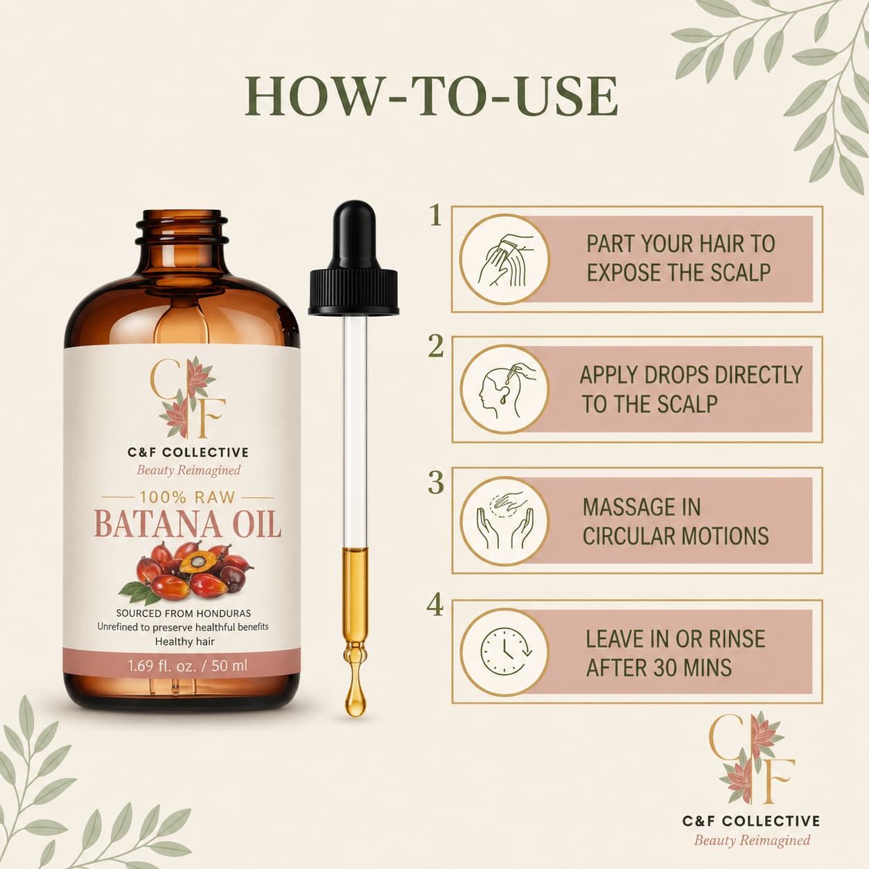 Batana Miracle Growth Oil – Thicker, Longer Hair | C&F Collective™