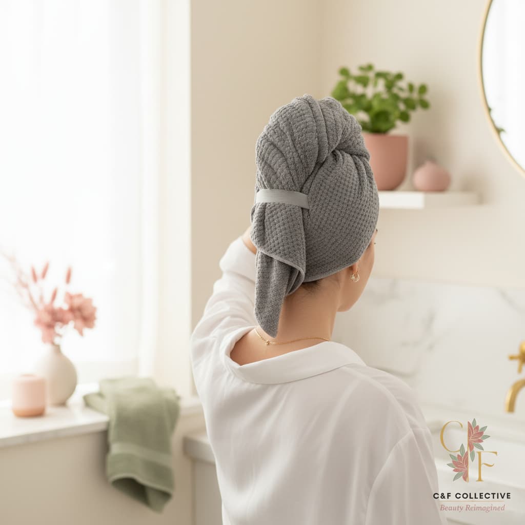 Ultra-Soft Microfiber Hair Towel Cap — Quick-Drying, Frizz-Free & Gentle on Hair | C&F Collective™