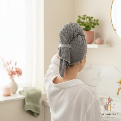 Ultra-Soft Microfiber Hair Towel Cap — Quick-Drying, Frizz-Free & Gentle on Hair | C&F Collective™