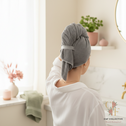 Ultra-Soft Microfiber Hair Towel Cap — Quick-Drying, Frizz-Free & Gentle on Hair | C&F Collective™